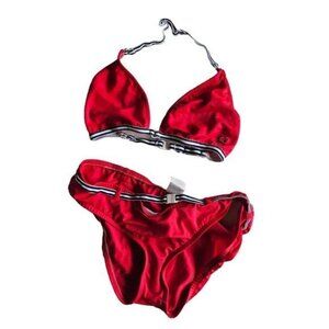 Vintage Paul Frank Womens Bikini, Julius the Monkey, Red, Bathing Suit, Medium